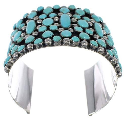 Southwestern Turquoise Authentic Sterling Silver Cuff Bracelet CX49038