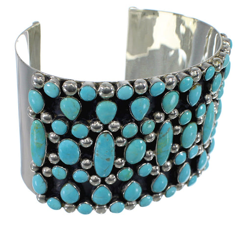 Authentic Sterling Silver Southwestern Turquoise Cuff Bracelet CX49039
