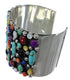 Authentic Silver Southwestern Multicolor Cuff Bracelet CX49042