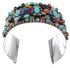 Multicolor Sterling Silver Southwestern Cuff Bracelet CX49047