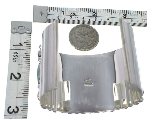 Multicolor Southwestern Sterling Silver Cuff Bracelet CX49048