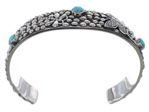 Turquoise Butterfly Dragonfly Sterling Silver Cuff Bracelet CX49473