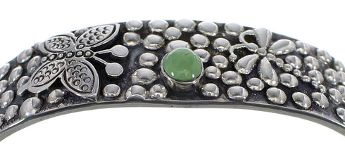 Turquoise Butterfly Dragonfly Southwest Silver Cuff Bracelet CX49474