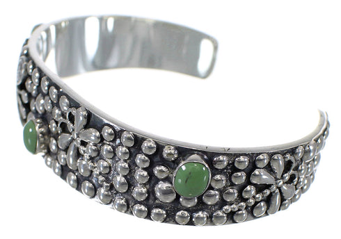 Turquoise Silver Butterfly Dragonfly Southwest Cuff Bracelet CX49476