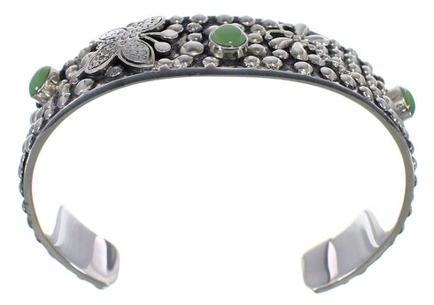 Turquoise Silver Butterfly Dragonfly Southwest Cuff Bracelet CX49476
