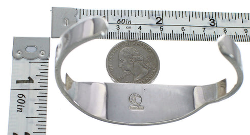 Sterling Silver Water Wave Multicolor Cuff Bracelet CX49483