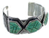 Southwest Sterling Silver Turquoise Inlay Cuff Bracelet CX49136