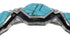Turquoise Inlay Southwest Sterling Silver Cuff Bracelet CX49143
