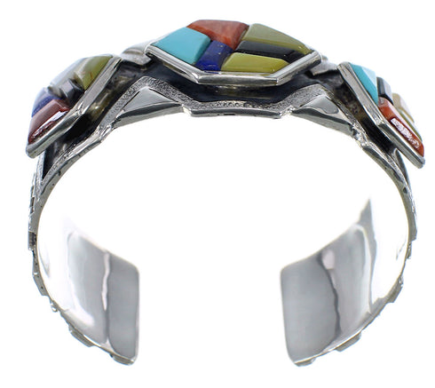 Multicolor Southwest Genuine Sterling Silver Cuff Bracelet CX49153