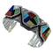 Authentic Sterling Silver Southwest Multicolor Cuff Bracelet CX49157