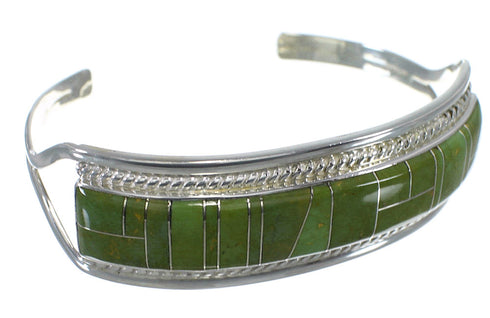 Genuine Sterling Silver Southwest Turquoise Cuff Bracelet CX49174