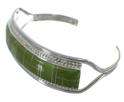 Genuine Sterling Silver Southwest Turquoise Cuff Bracelet CX49174