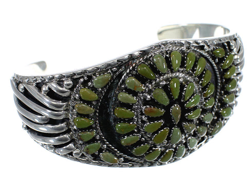 Genuine Sterling Silver Turquoise Southwest Cuff Bracelet CX49385