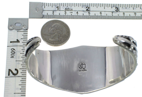 Genuine Sterling Silver Turquoise Southwest Cuff Bracelet CX49385