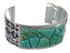 Genuine Sterling Silver Turquoise Substantial Cuff Bracelet CX49252