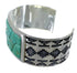 Genuine Sterling Silver Turquoise Substantial Cuff Bracelet CX49252