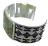 Turquoise Inlay Sterling Silver Substantial Cuff Bracelet CX49265