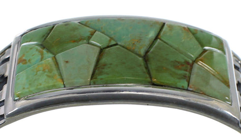 Turquoise Southwest Sterling Silver Sturdy Cuff Bracelet CX49269