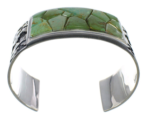 Turquoise Southwest Sterling Silver Sturdy Cuff Bracelet CX49269