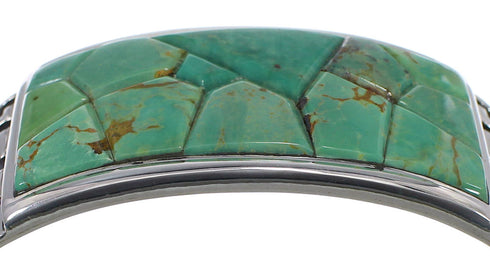 Turquoise Sterling Silver Sturdy Southwest Cuff Bracelet CX49272