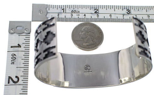 Turquoise Sterling Silver Sturdy Southwest Cuff Bracelet CX49272