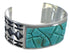 Sterling Silver Turquoise Well-Built Southwest Cuff Bracelet CX49274