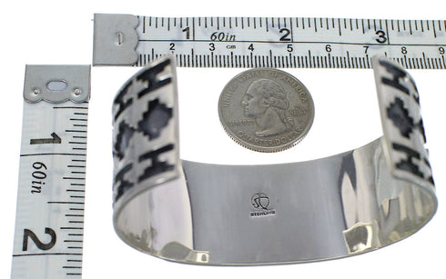 Sterling Silver Turquoise Well-Built Southwest Cuff Bracelet CX49274