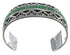 Southwest Turquoise Inlay Sterling Silver Heavy Cuff Bracelet CX49291