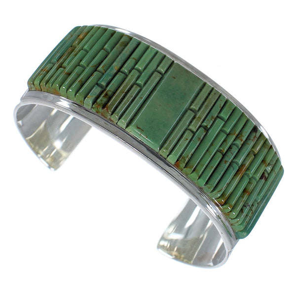 Turquoise Sterling Silver Southwest Cuff Bracelet CX49428