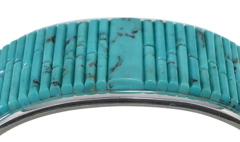 Southwest Genuine Sterling Silver Turquoise Cuff Bracelet CX49435