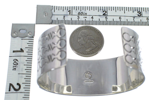 Genuine Silver Turquoise Coral Southwest Cuff Bracelet CX49438