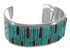 Sterling Silver Turquoise And Coral Southwest Cuff Bracelet CX49439