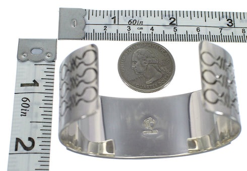 Sterling Silver Southwest Turquoise And Coral Cuff Bracelet CX49440