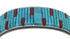 Southwest Sterling Silver Turquoise And Coral Cuff Bracelet CX49441