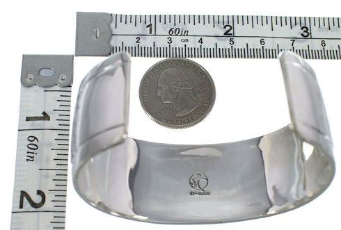 Turquoise Inlay Sterling Silver Southwestern Cuff Bracelet CX49454