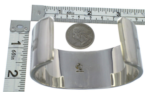 Turquoise Inlay Sterling Silver Southwestern Cuff Bracelet CX49535