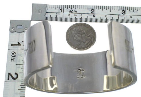 Sterling Silver Turquoise Inlay Southwestern Cuff Bracelet CX49537