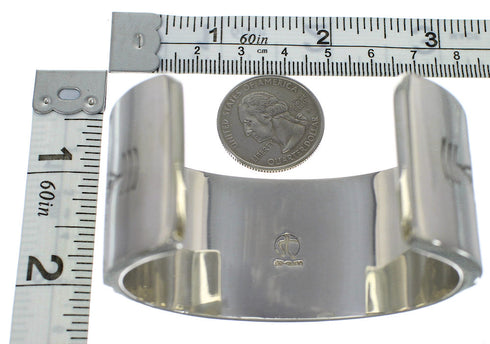 Sterling Silver Southwestern Turquoise Inlay Cuff Bracelet CX49539