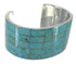 Southwestern Turquoise Authentic Sterling Silver Cuff Bracelet CX49546