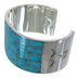 Southwestern Authentic Sterling Silver Turquoise Cuff Bracelet CX49548