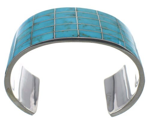Southwestern Authentic Sterling Silver Turquoise Cuff Bracelet CX49548