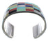 Southwest Multicolor Inlay Sterling Silver Cuff Bracelet CX49552
