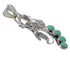 Authentic Sterling Silver Turquoise Flower Pendant AX49591