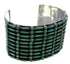 Turquoise Needlepoint Sterling Silver Sturdy Cuff Bracelet CX49555