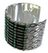 Needlepoint Turquoise Sturdy Sterling Silver Cuff Bracelet CX49557