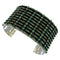 Needlepoint Turquoise Sterling Silver Heavy Cuff Bracelet CX49559