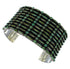 Needlepoint Turquoise Sterling Silver Heavy Cuff Bracelet CX49559