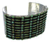Needlepoint Turquoise Sterling Silver Heavy Cuff Bracelet CX49559