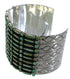 Needlepoint Turquoise Sterling Silver Heavy Cuff Bracelet CX49559