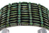 Needlepoint Turquoise Sterling Silver Heavy Cuff Bracelet CX49559